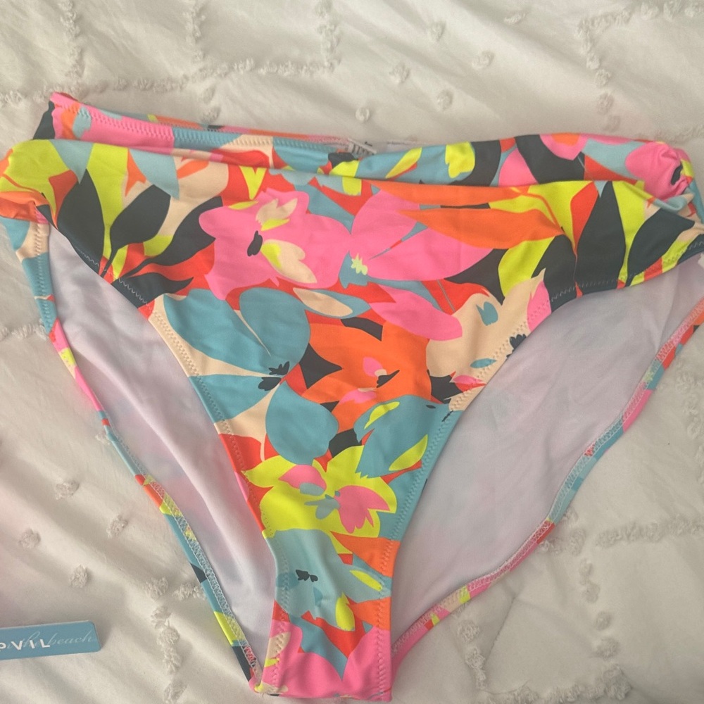 Tropical Floral Women's Bikini Bottom (Highwaisted)